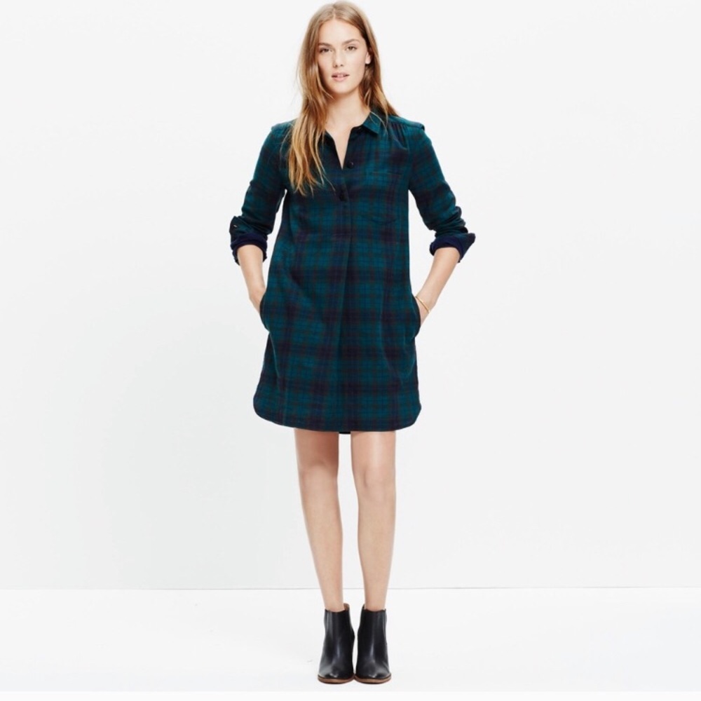 MADEWELL Plaid Shirtdress